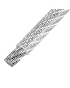 Cable acero rígido 7x7 hilos  1/8" recubierto de pvc, 75m 